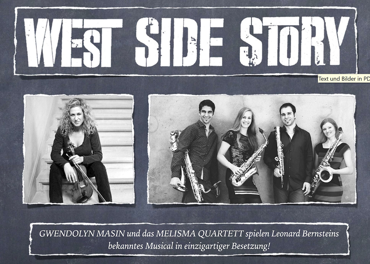 Musik an ETHZ und UZH; „West Side Story“  Zur Feier des 100. Geburtstags von Leonard Bernstein