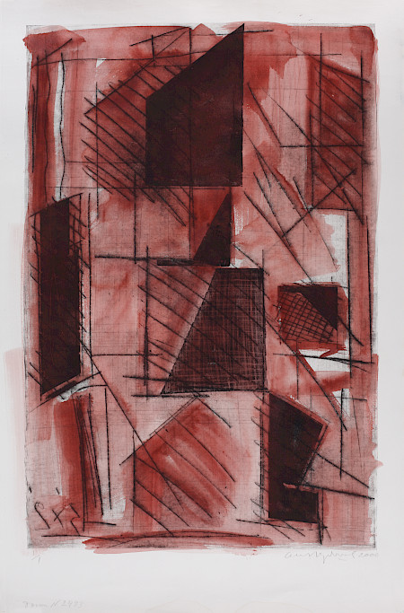 Oleg Kudryashov, Untitled, 2000. Kaldnadelradierung, Was- serfarbe auf Papier, 107 x 72 cm.