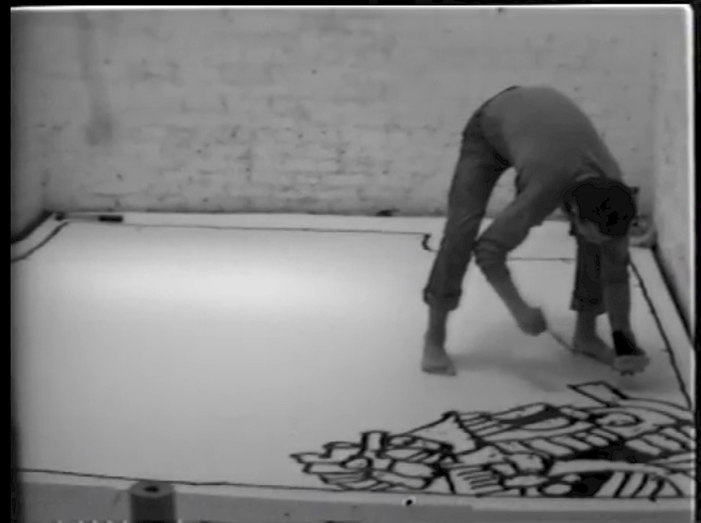 Keith Haring, Painting myself into a corner, 1979, Film Still. Courtesy Keith Haring Foundation.