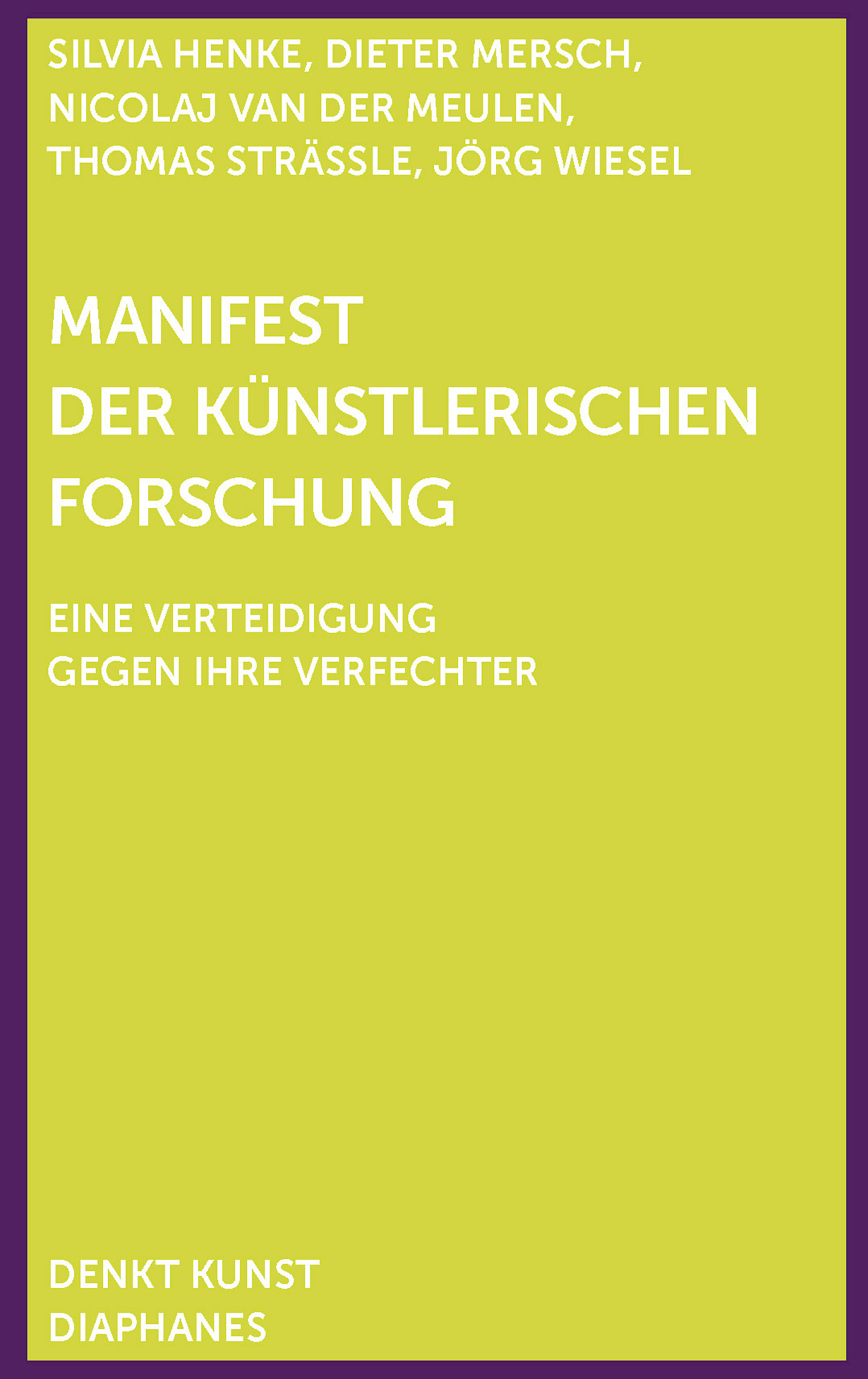 Manifest der künstlerischen Forschung: Buchvorstellung, szenische Lesung und Gespräch