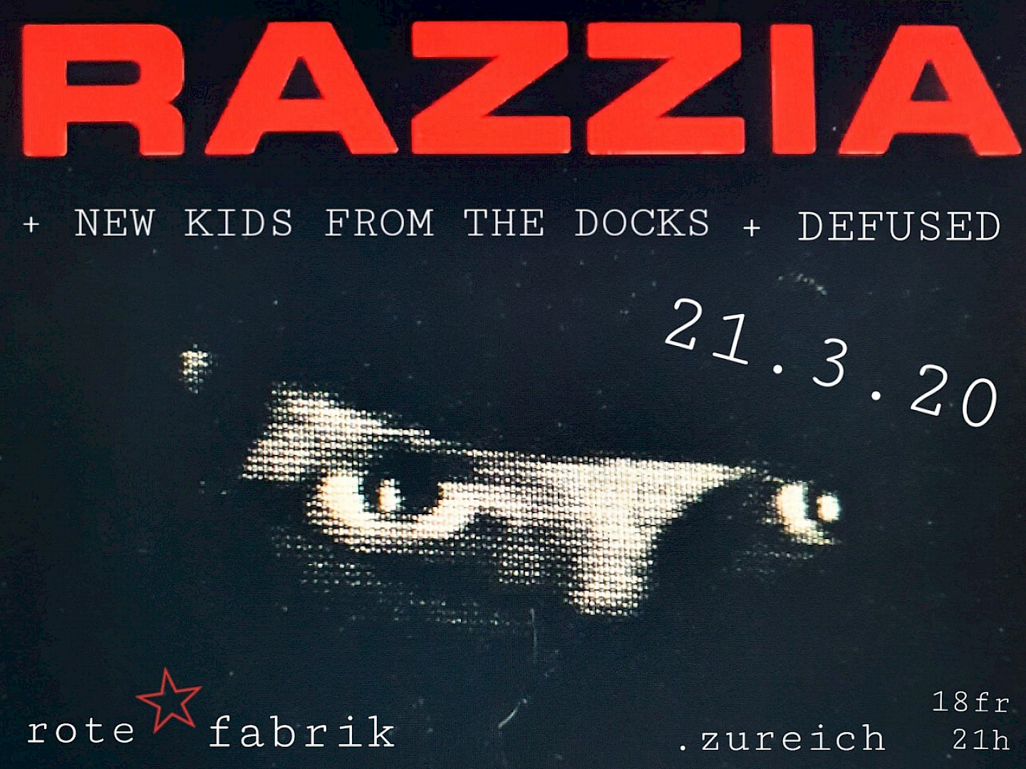 Flyer RAZZIA + DEFUSED + NEW KIDS FROM THE DOCKS