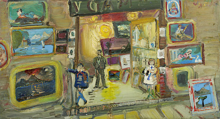 Varlin: Kitsch- und Souvenirladen in Neapel, 1961, Öl auf Kunstharzplatte, Kat. 1048. Foto: Reto Pedrini © P. Guggenheim, Bondo.
