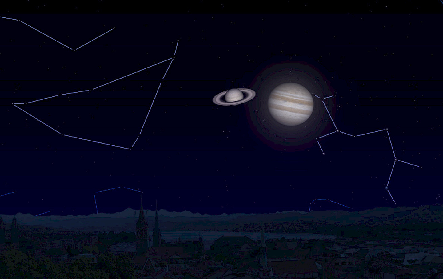 Grosse Konjunktion Jupiter - Saturn