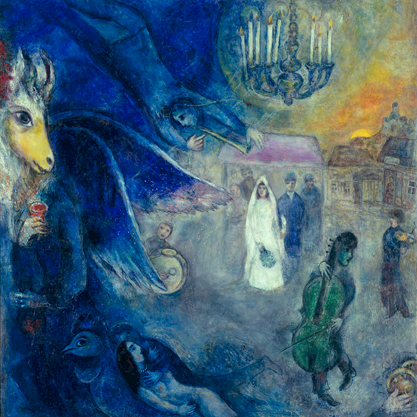 Marc Chagall, Les lumières du mariage (1945), Kunsthaus Zürich, ©Pro Litteris