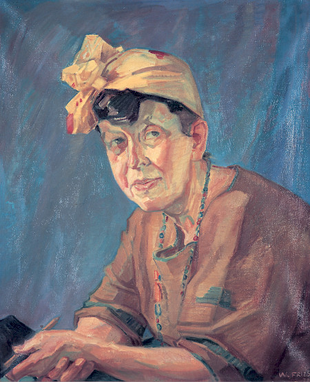 Willy Fries: Die Malerin Marianne Werefkin, 1921, Öl auf Leinwand. © Collezione Comune di Ascona