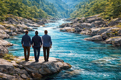 Three men and more …