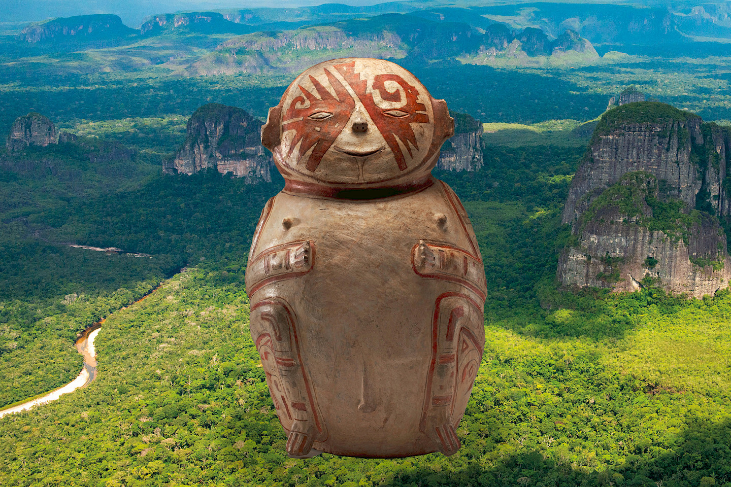 Graburne, Keramik, Napo-Kultur, Ecuador, Museo Arqueológico y Centro Cultural de Orellana, MACCO-EP; Nationalpark Chiribiquete in Guaviare, Kolumbien. © Daniel Rosengren