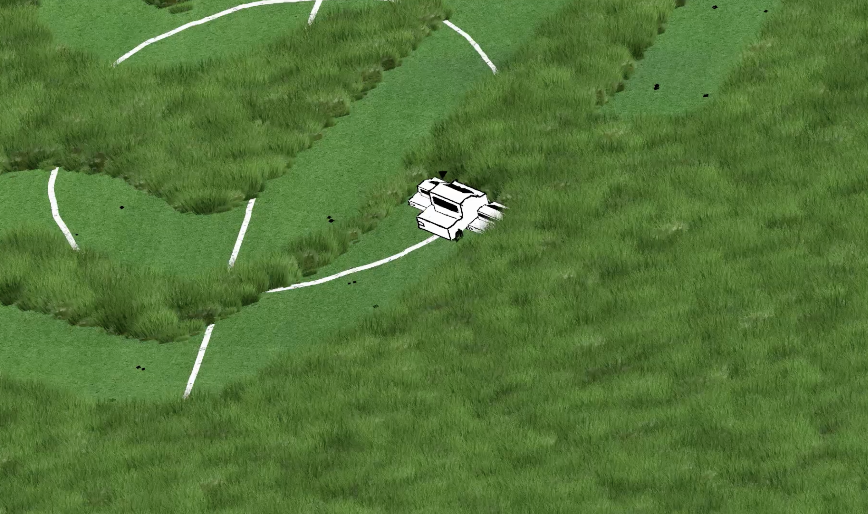Manchmal muss die Idee gar nicht gross sein: Beim von der Filmstiftung geförderten Game «1000 Goals» (Playables, 2026) wird durchgespielt, was auf einem Fussballfeld alles möglich ist.