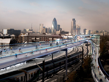 SkyCycle, London. Foster+Partners and Exterior Architecture