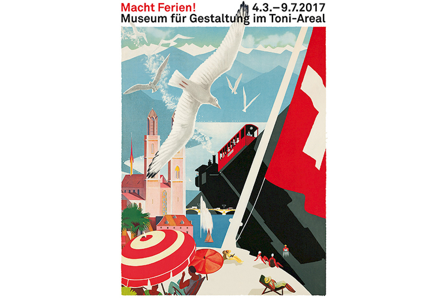 22	Buffet für Gestaltung, „Macht Ferien!“, Ausstellungsplakat, 2017, Museum für Gestaltung, © Buffet für Gestaltung, Zürich