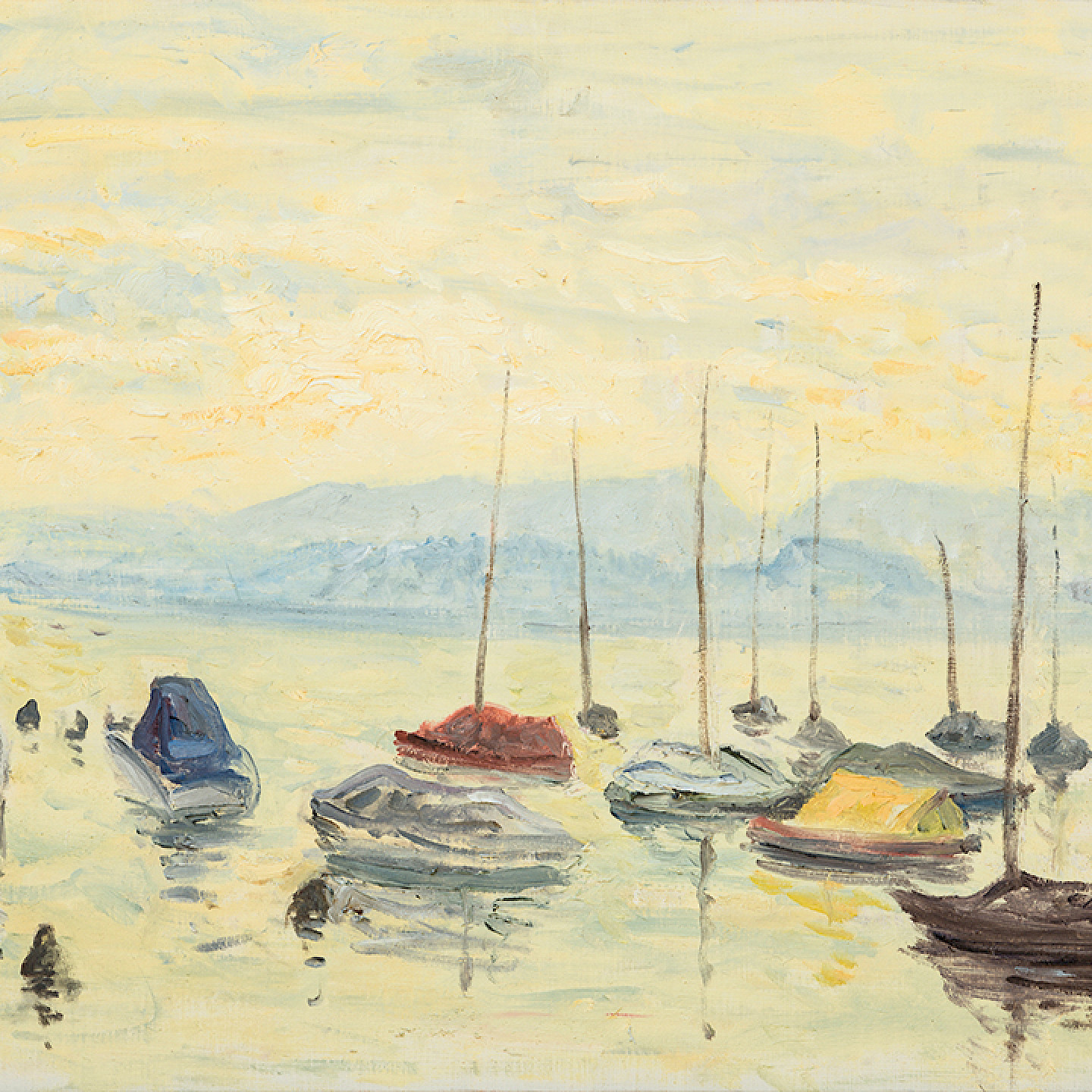 Karl Flury, «Am Zürichsee», nicht datiert, Öl auf Leinwand, 72 x 98 cm, Fotografie: Christian Kurz